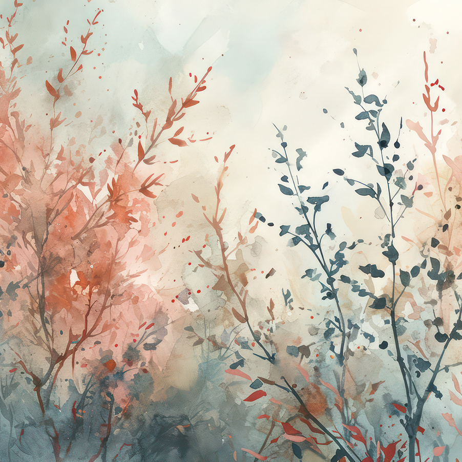 Rami in Movimento - Acquerello