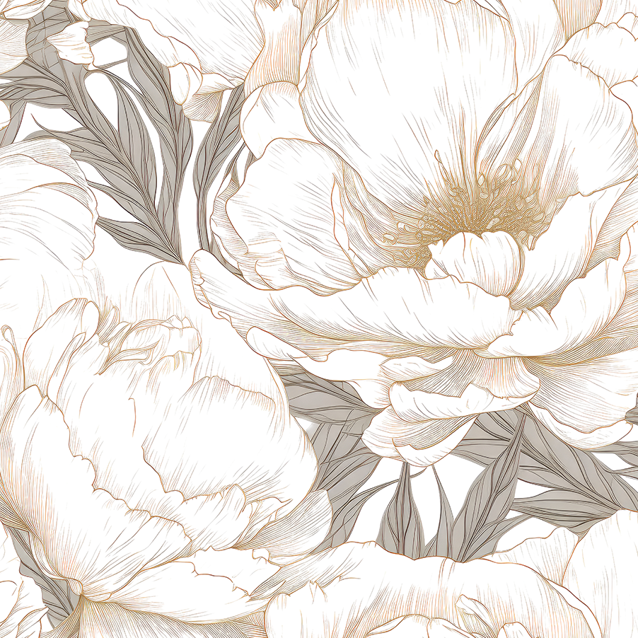 Decoro Floreale Bianco