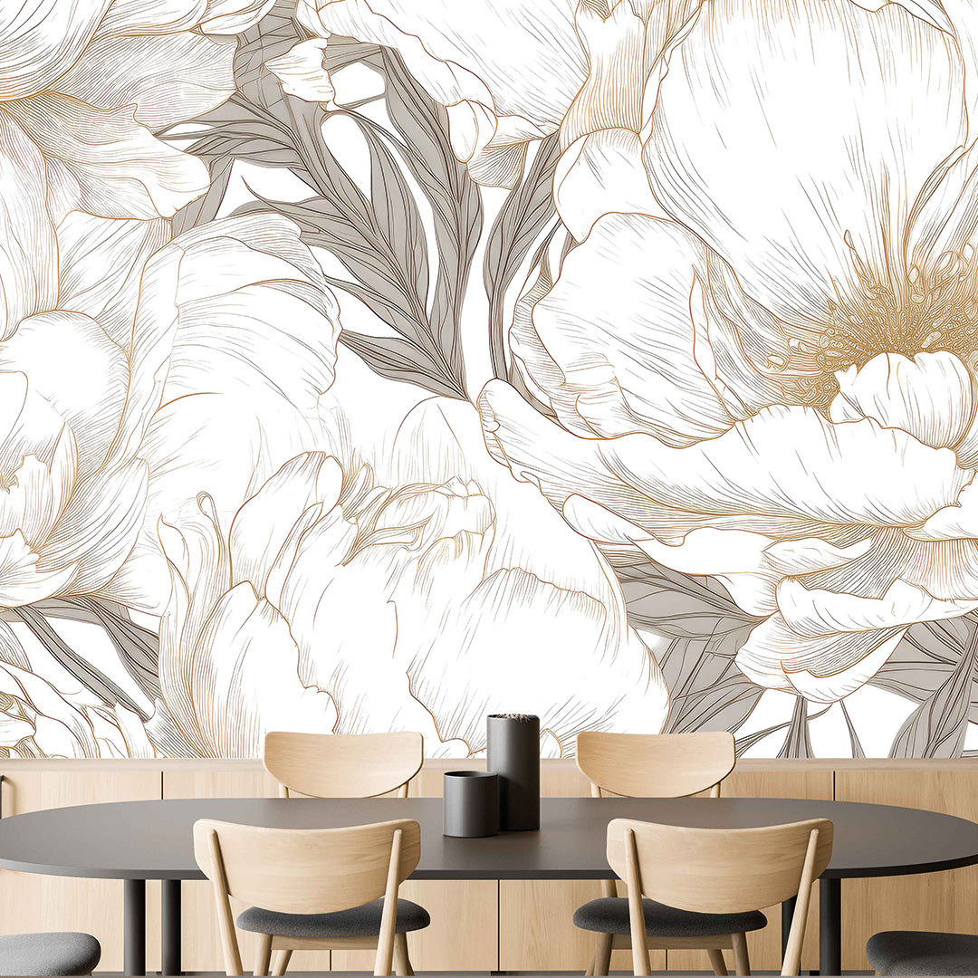 Decoro Floreale Bianco