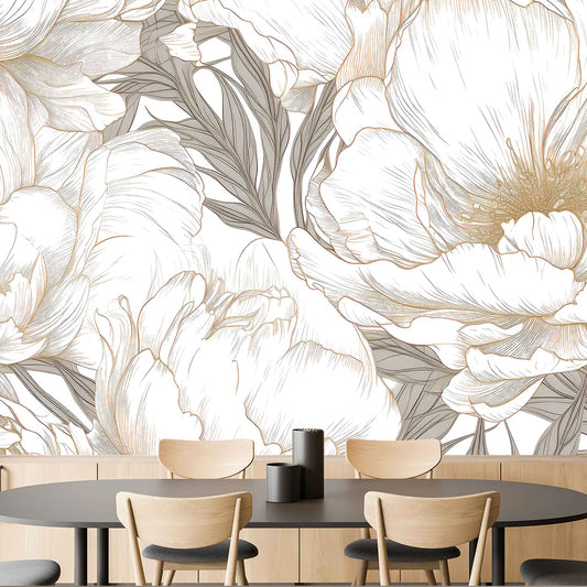 Decoro Floreale Bianco